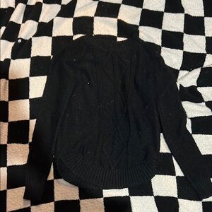 Classic Black Cable Knit Sweater